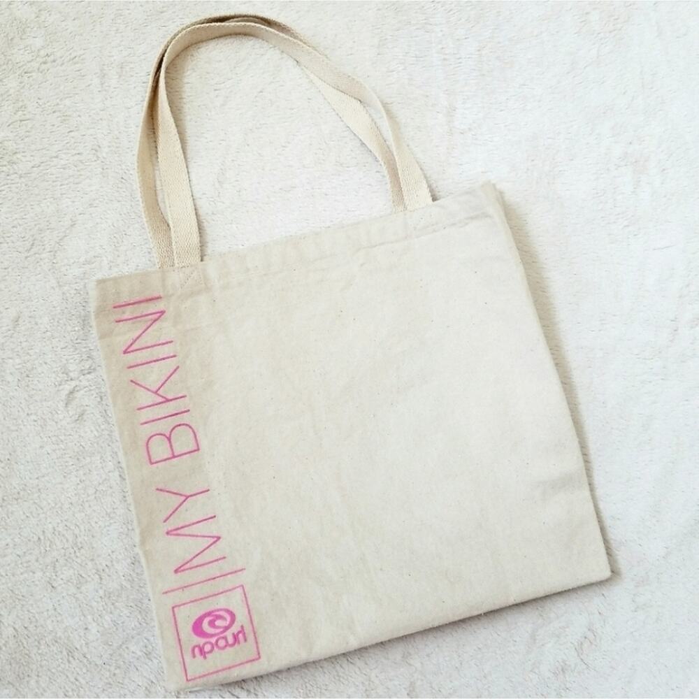 NP Curl My Bikini  Swim Beach Tote, Handbag, Beach Bathing Suit Accessories,